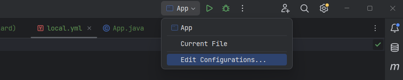Edit Configuration